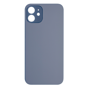 Back Glass Compatible for iPhone 12 (Large Camera Hole) (Aftermarket) - Blue